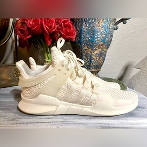 Adidas Women's EQT Support ADV Running Shoe Size 7 White Cream Sneaker Training